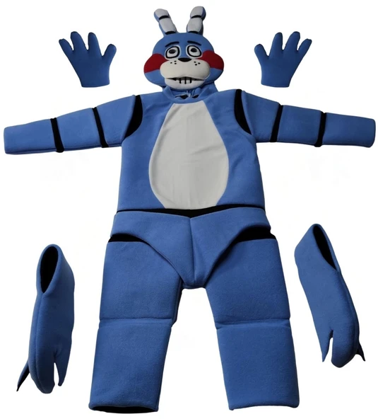 Yetişkin Five Nights At Freddy's Mavi Tavşan Kostümü ürün görseli 1
