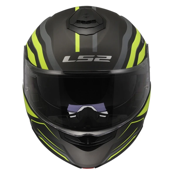LS2 STROBE 2 PHANTOM MAT TITANIUM-NEON SARI KASK - Resim 4