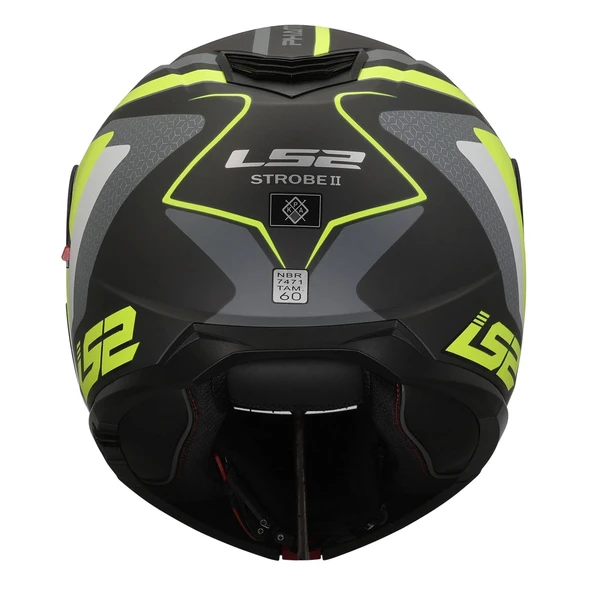LS2 STROBE 2 PHANTOM MAT TITANIUM-NEON SARI KASK - Resim 3