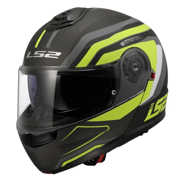 LS2 STROBE 2 PHANTOM MAT TITANIUM-NEON SARI KASK ürün görseli 1