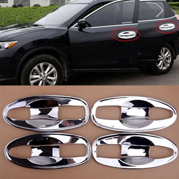 Nissan X-Trail Uyumlu 2014 2017 Dış Kapı Kolu İç Kaplama ABS(Plastik) Krom ürün görseli 1