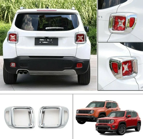 Jeep Renegade Uyumlu Stop Çerçevesi ABS (Plastik ) Krom 2014-2017 ürün görseli 1
