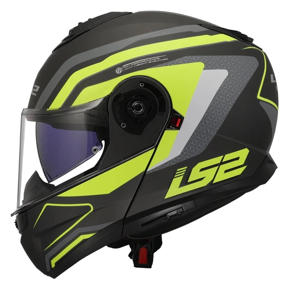 LS2 STROBE 2 PHANTOM MAT TITANIUM-NEON SARI KASK - Resim 2