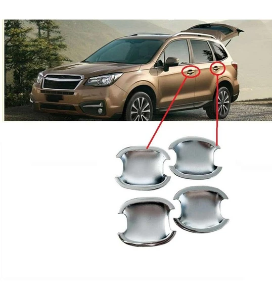 Subaru Forester Uyumlu 2009 2012 Dış Kapı Kolu İç Kaplama ABS(Plastik) Krom ürün görseli 1