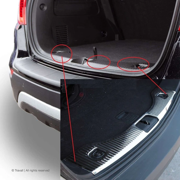 Opel Mokka Uyumlu 2012 2020 Arka Tampon Eşiği Krom ürün görseli 1