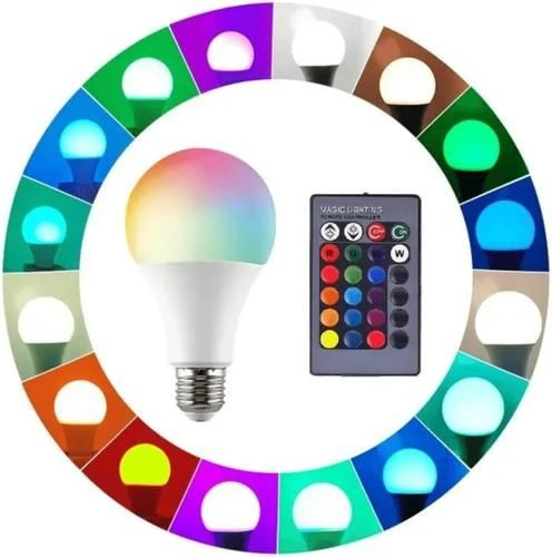 Kumandalı, 20 Farklı Işık Renkli, Çakar Mod Özellikli Akıllı Led Ampul, Çok Kaliteli RGB E-27 Ampul ürün görseli 1