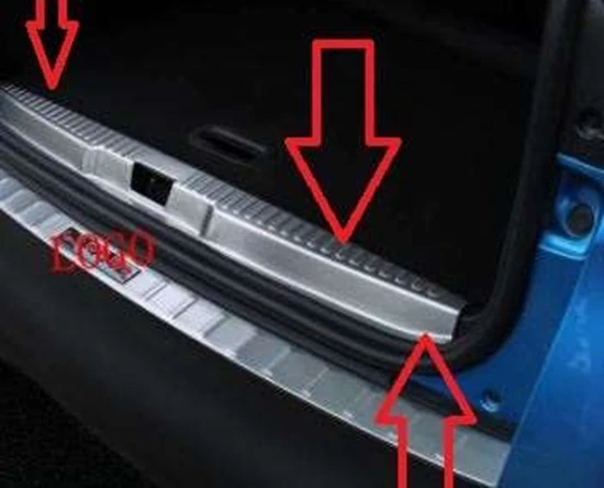 Renault Captur Uyumlu 2014 2017 Arka Tampon Eşiği Krom ürün görseli 1