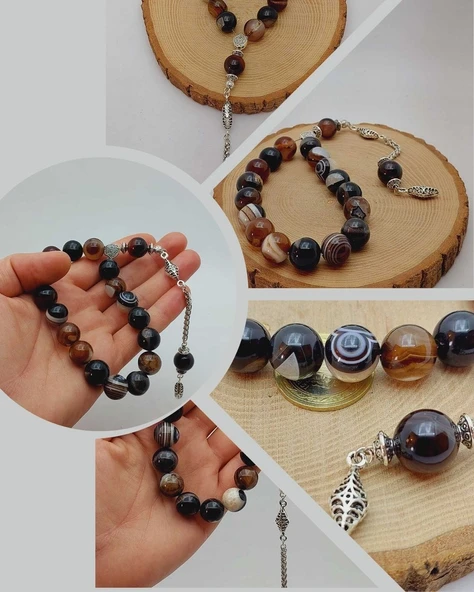 Akik Taşı 17lik Efe Tesbih 14mm (54390) ürün görseli 1