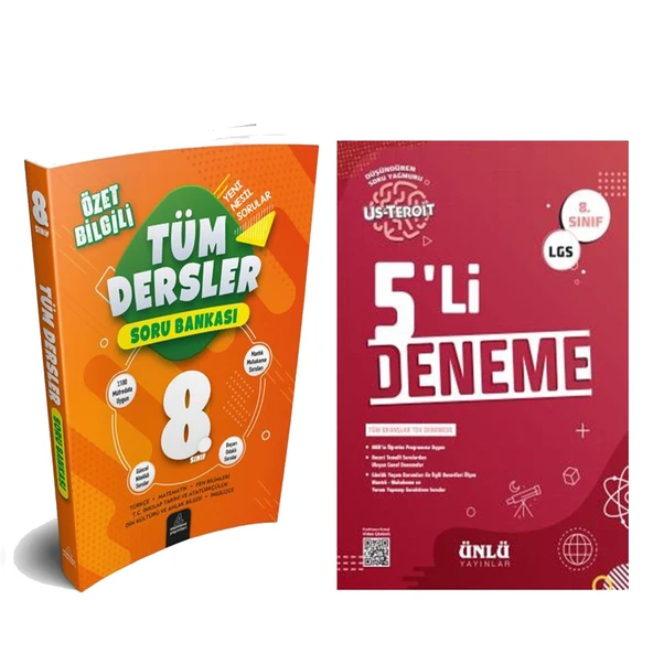 Element Yayınları 8. Sınıf Tüm Dersler Soru Bankası ve Ünlü 5 li Deneme Seti 2 Kitap ürün görseli 1