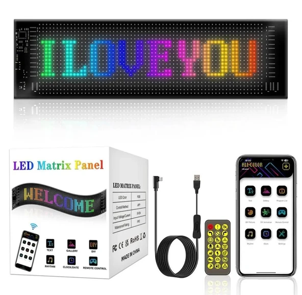 Kişiselleştirilebilir Matrix Car LED Ekran PANEL ürün görseli 1