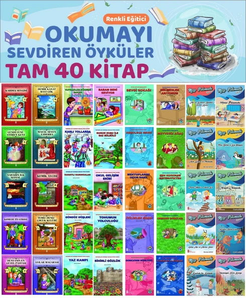 3.ve 4.Sınıflar İçin Renkli Eğitici Okumayı Sevdiren Hikayeler (40 Kitap) ürün görseli 1