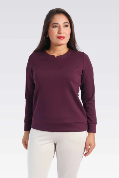 Tolga Saraçoğlu Minimalist Uzun Kol Kadın Sweatshirt - Günlük Rahatlık ürün görseli 1