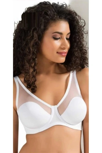 LE JARDİN 9200-B TÜL KAPLI SOFT CUP SÜTYEN BEYAZ ürün görseli 1