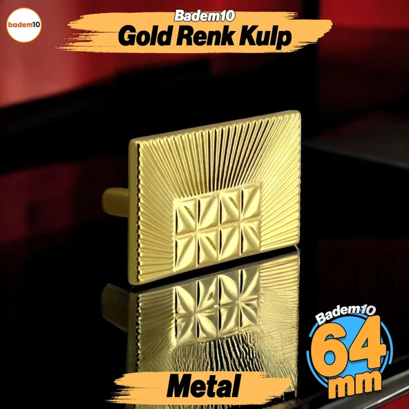 Kayı Metal Gold Altın Kulp 64 mm 6.4 cm Mobilya Çekmece Mutfak Dolab Dolap Kapak Kulpları Kulb Kulpu ürün görseli 1