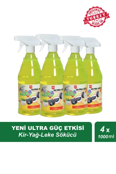 YENİ ULTRA GÜÇ ETKİSİ (Kir-Yağ-Leke Sökücü) 1000 ml x4 adet ürün görseli 1
