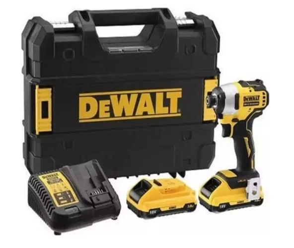 Dewalt DCF809L2T 18V 3 Ah Li-ion Çift Akülü Kompakt Kömürsüz Darbeli Vidalama ürün görseli 1