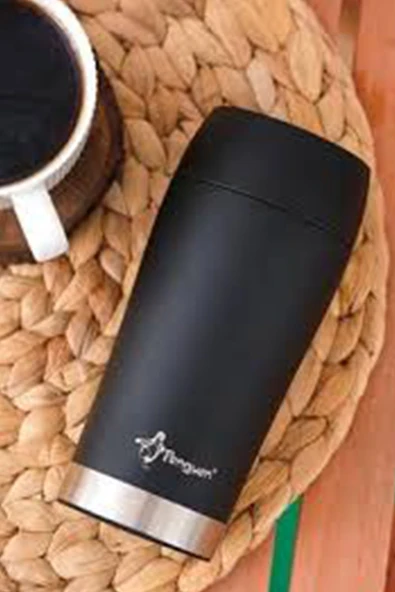 Penguen-3027 Siyah Mug Termos 400ml ürün görseli 1