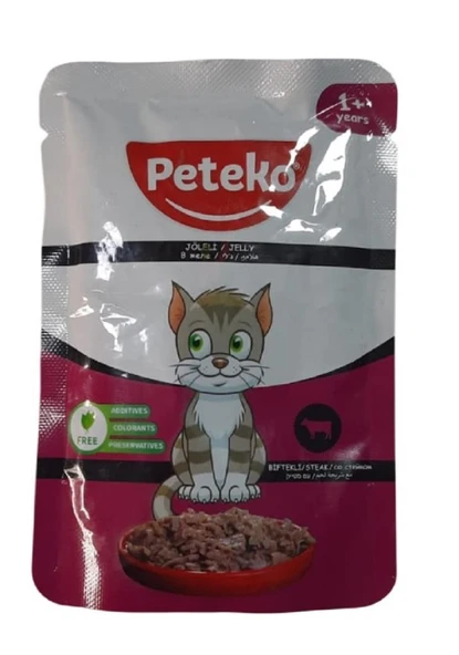 Peteko Pouch Jelly Biftekli Kedi Konserve 85 Gr ürün görseli 1
