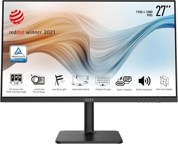 MSI Modern MD271P 27" 5 ms Full HD Pivot IPS 75 Hz Monitör - Teşhir ürün görseli 1