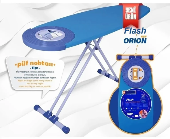 Livdora Ütü Masası XXL (Kazanlı Ütülere de Uygundur)-Flash (New Orion) ürün görseli 1