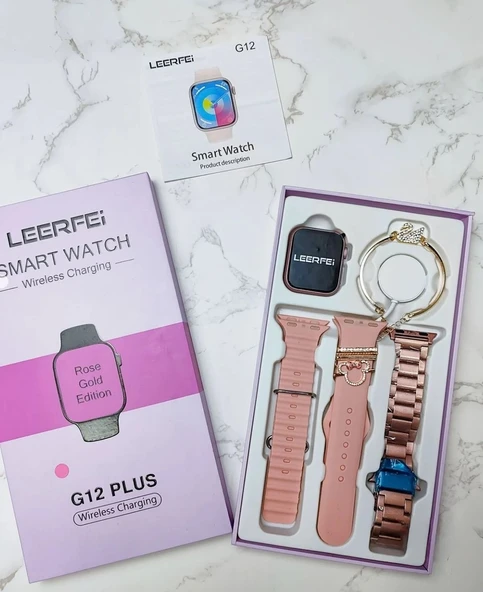 Kadın Akıllı Saat G12 Plus Bileklik+Charm Seti Hediyeli Amoled Ekran ürün görseli 1
