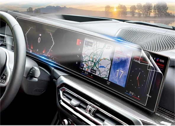 BMW XM 2024 Model Gösterge ve Dokunmatik Bilgi Ekranı Uyumlu  9H Nano Ekran Koruyucu ürün görseli 1
