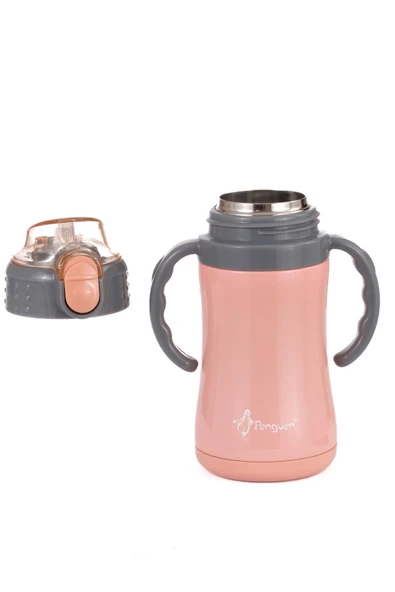 Penguen-3048 Pembe Çocuk Termosu - 280 Ml - Resim 5