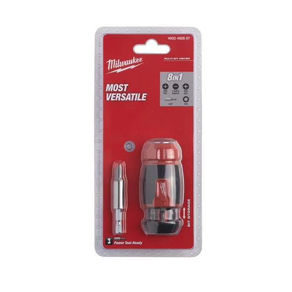 Milwaukee Multi Uç Kompakt Tornavida 8 Parça 4932492807 ürün görseli 1