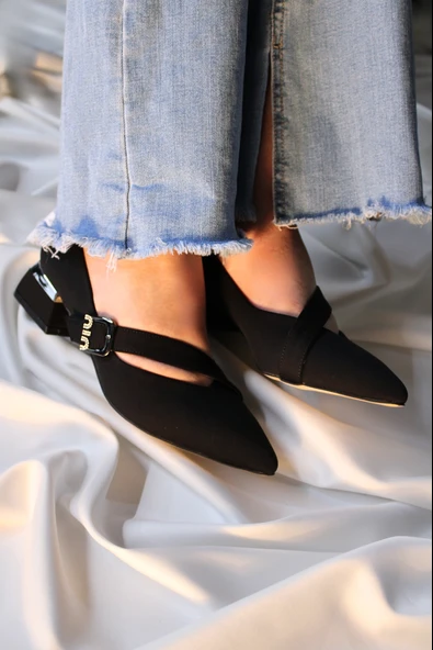Mybellashoes Taşlı Tokalı Kadın Babet ürün görseli 1