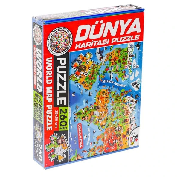 Nessiworld 7375 Dünya Kültür Haritası Puzzle -Totteriq ürün görseli 1