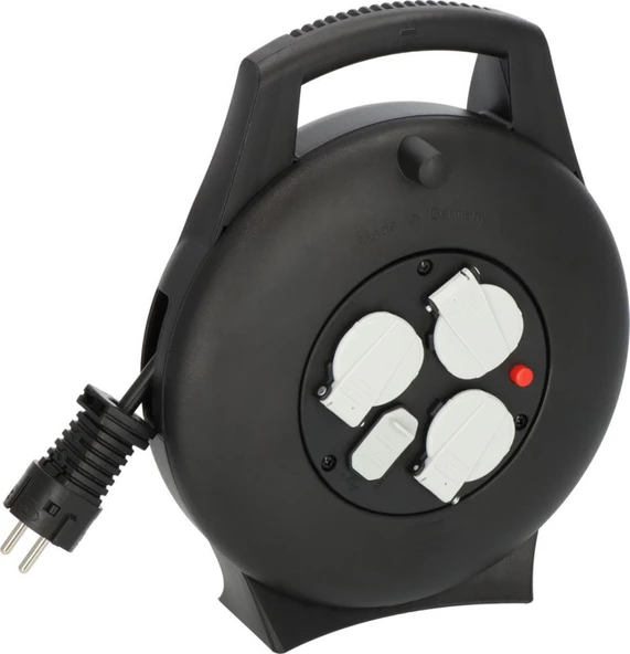 Brennenstuhl Vario Line 2 USB IQ Hızlı Şarj Özellikli 3 Soketli Kaçak ve Ani Isınma Sigorta Şalterli 10 M. Makaralı Kablo ürün görseli 1