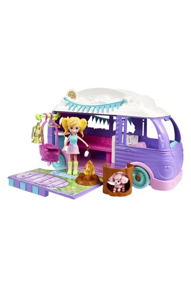 POLLY POCKET EĞLENCELİ KARAVAN OYUN SETİ JCC32 - Resim 3