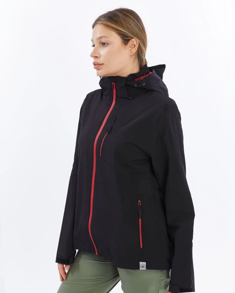 Mapamyumco Windbreaker Kadın Ceket-SİYAH - Resim 4