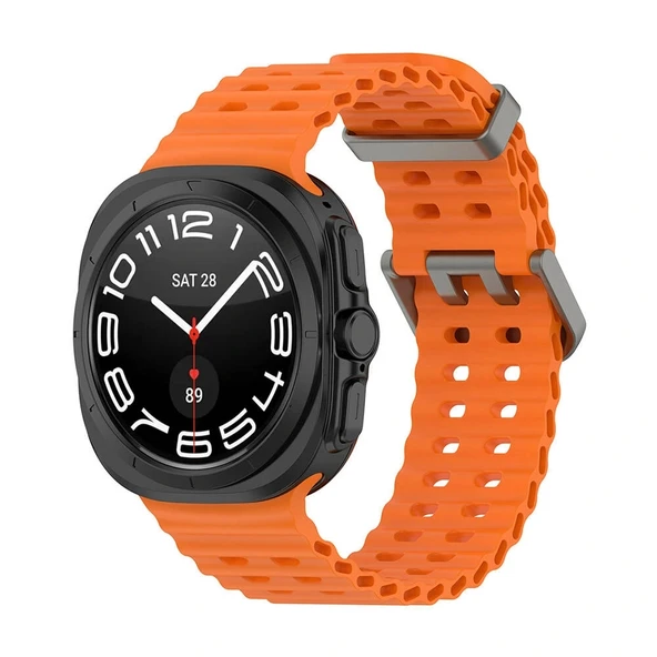 Samsung Watch Ultra 47mm Uyumlu -118 Tırtıklı Tasarım Silikon Kordon ürün görseli 1