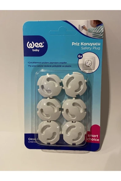 Wee Baby 6'lı Priz Koruyucu Beyaz ürün görseli 1