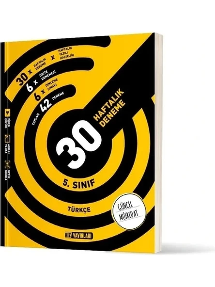 Hız Yayınları 5. Sınıf Türkçe Haftalık Deneme ürün görseli 1