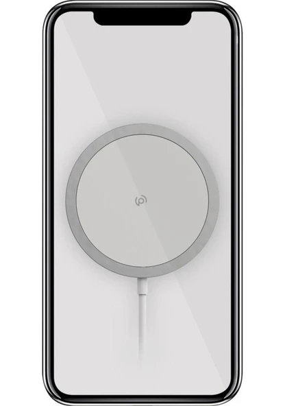 Polosmart Psm68 Magsafe Mıknatıslı Kablosuz Şarj Cihazı Beyaz Type-c Giriş 1.5M(Teşhir) ürün görseli 1