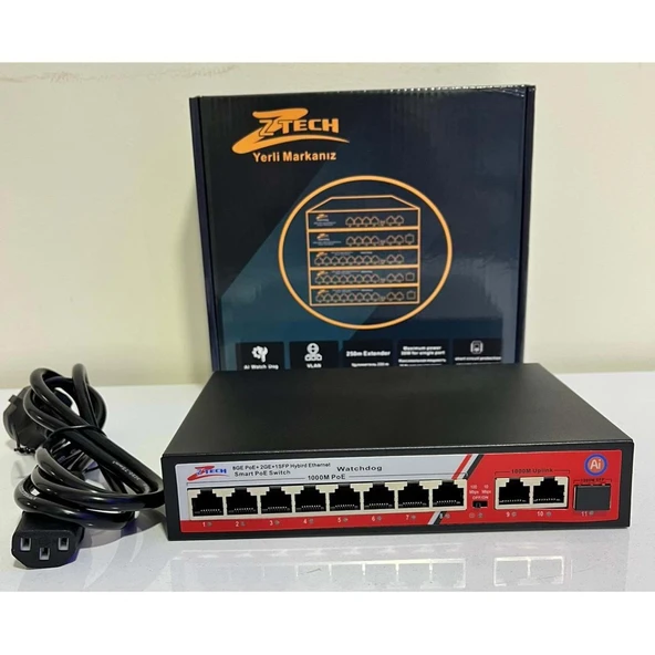 ZTECH ZR-1008 8+2+1 PORT ürün görseli 1
