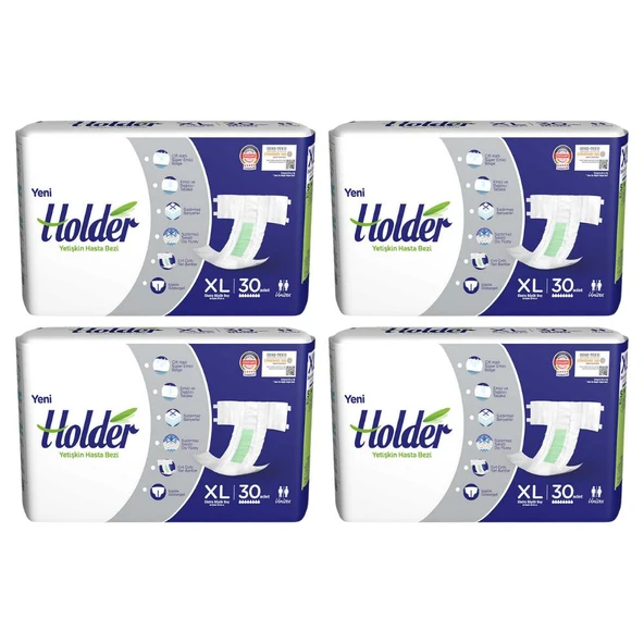 Holder Belbantlı Ekstra Büyük Boy XL 30'lu 4 Adet Hasta Bezi ürün görseli 1