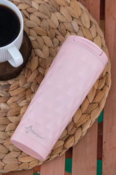 Penguen-3025 Pembe Mug Termos 500ml ürün görseli 1