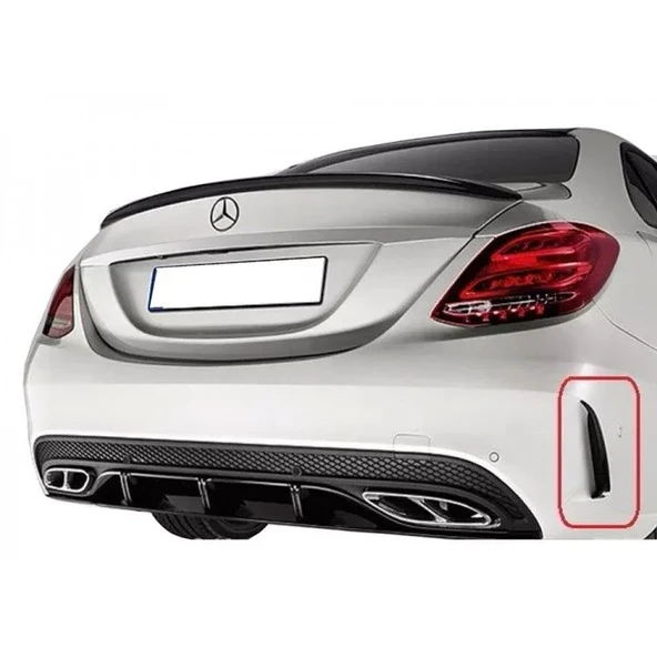 W205 C Serisi Sedan Amg - C63 Style - Arka Tampon Difüzör ürün görseli 1