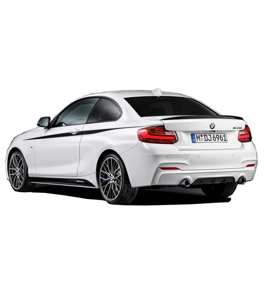 BMW F22 2 Serisi M Performance Style Uyumlu Arka Tampon Difüzör Dayanikli Plastik ürün görseli 1
