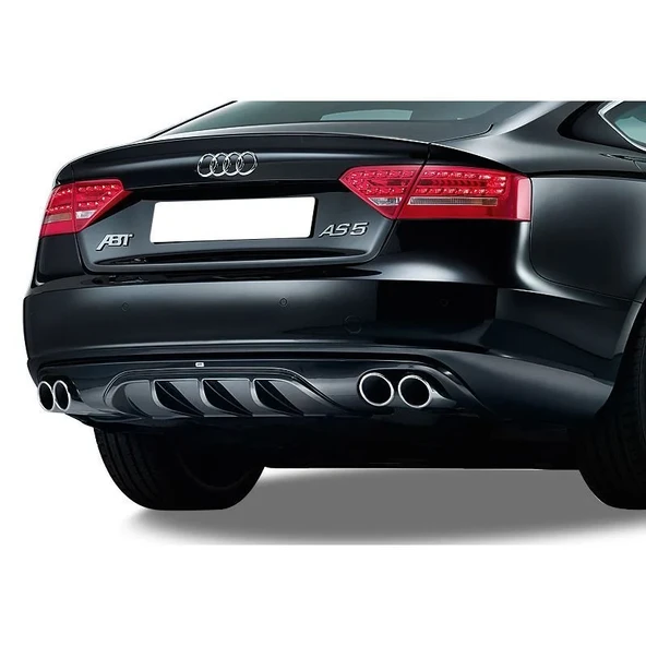 Audi 2008-2012 A5 8T B8 Sportback/Coupe-Abt Style-Arka Tampon Difüzör ürün görseli 1