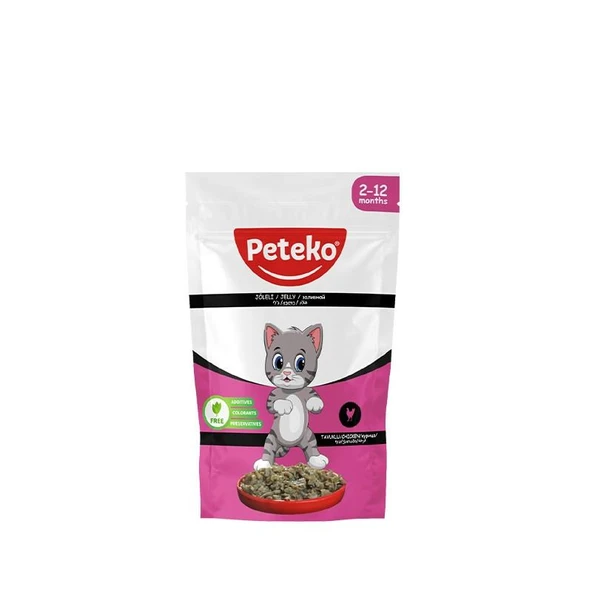 Peteko Pouch Jelly Kitten Tavuklu Yavru Kedi Konserve 85 Gr ürün görseli 1