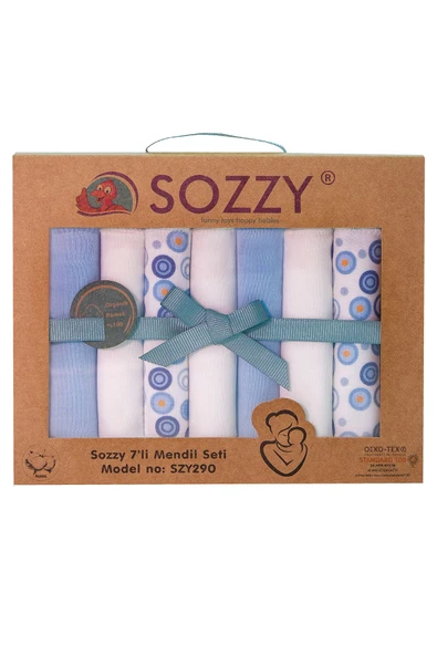 SOZZY Ağız Mendili Organik Pamuklu Penye Yumuşak Erkek Modeli 7 Adet ürün görseli 1
