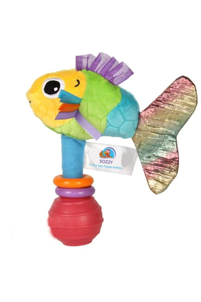 SOZZY Toys El Çıngırağı Renkli Balık Çıngıraklı Oyuncak Szy180 ürün görseli 1