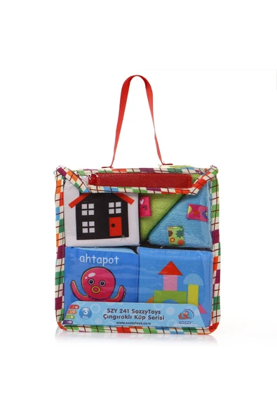 SOZZY TOYS Eğitici Çıngıraklı Renkli Küpler Szy241 ürün görseli 1