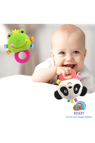 SOZZY TOYS Çıngıraklı Dişlik Pandam - Resim 3