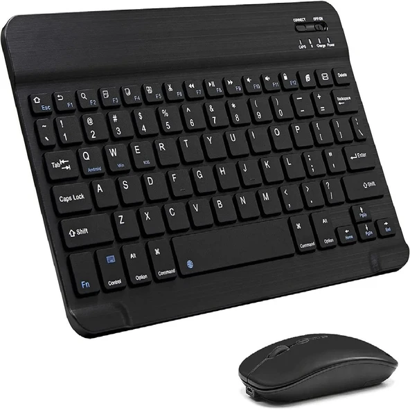 TCL TAB 10 10.1" Tablet İçin Uyumlu Slim Şarjlı Bluetooth Klavye ve Mouse Seti ürün görseli 1