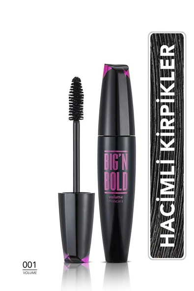 Hacim Veren Maskara (Siyah) - Big N Bold Mascara - 001 - 8682536040402 ürün görseli 1